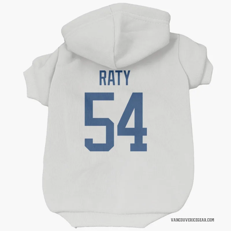 Aatu Raty  White Vancouver Canucks  Cat & Dog Pet Hoodie