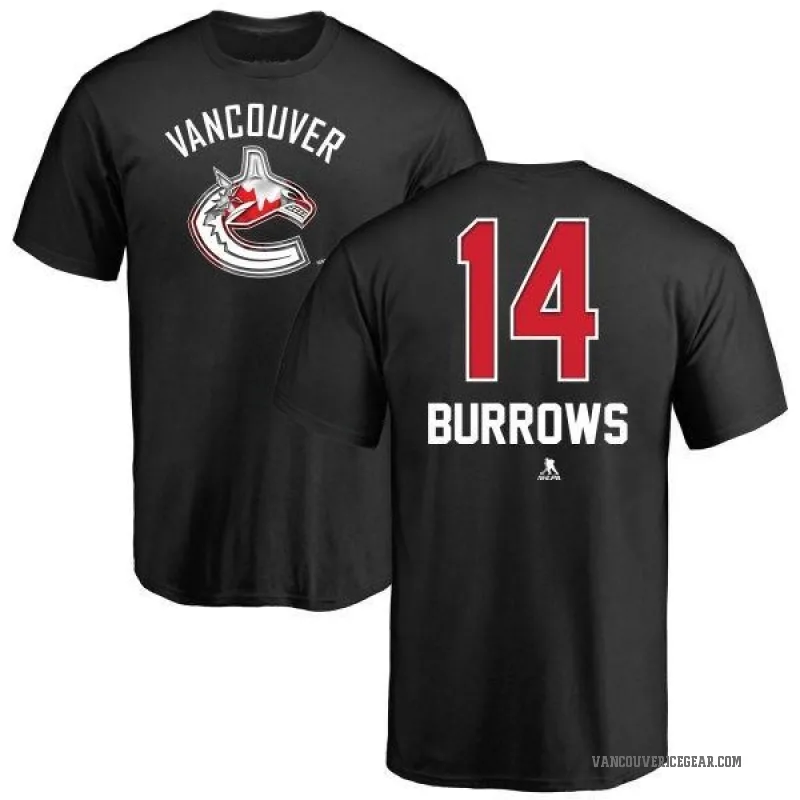 Alex Burrows Men's Black Vancouver Canucks Name and Number Banner Wave T-Shirt -