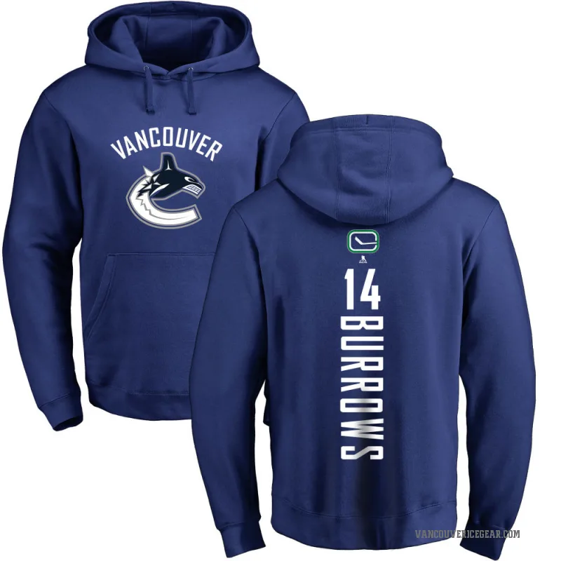 Alex Burrows Men's Royal Vancouver Canucks Branded Backer Pullover Hoodie