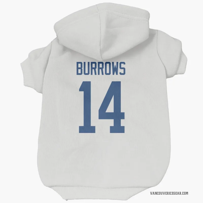 Alex Burrows  White Vancouver Canucks  Cat & Dog Pet Hoodie