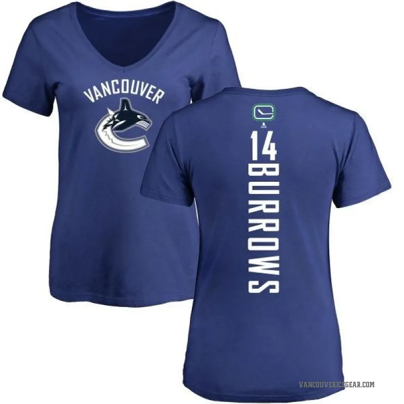 Alex Burrows Women's Blue Vancouver Canucks Backer T-Shirt -