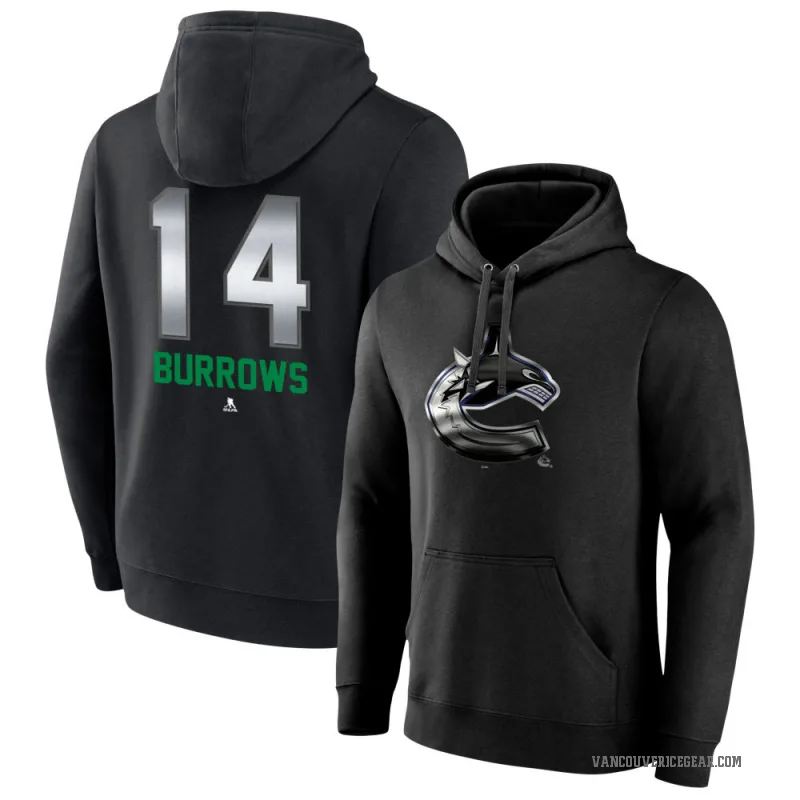 Alex Burrows Youth Black Vancouver Canucks Branded Midnight Mascot Logo Pullover Hoodie