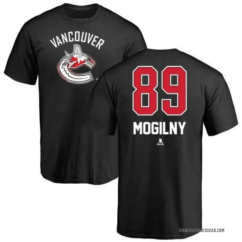 Alexander Mogilny Youth Black Vancouver Canucks Name and Number Banner Wave T-Shirt -