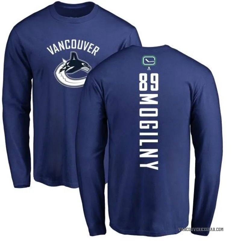 Alexander Mogilny Youth Royal Vancouver Canucks Backer Long Sleeve T-Shirt -