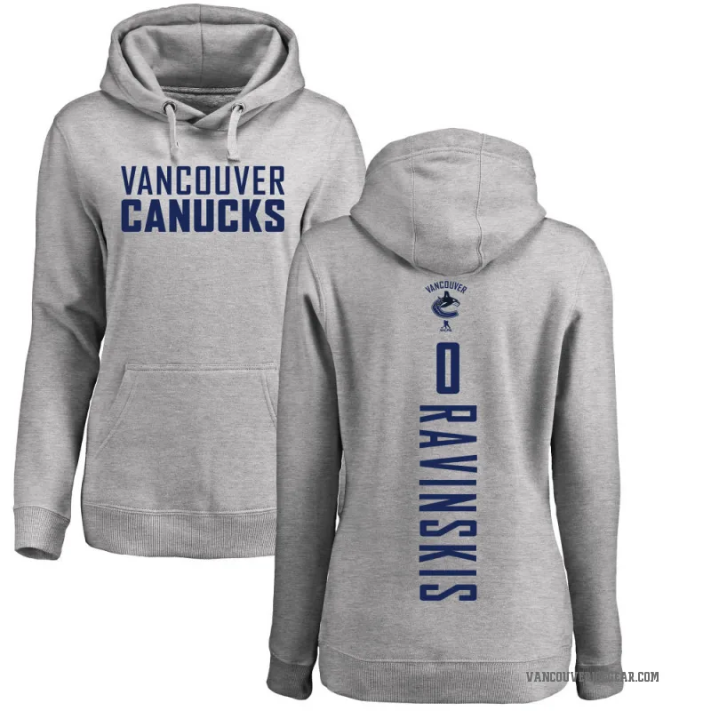 Anri Ravinskis Women's Vancouver Canucks Branded Ash Backer Pullover Hoodie