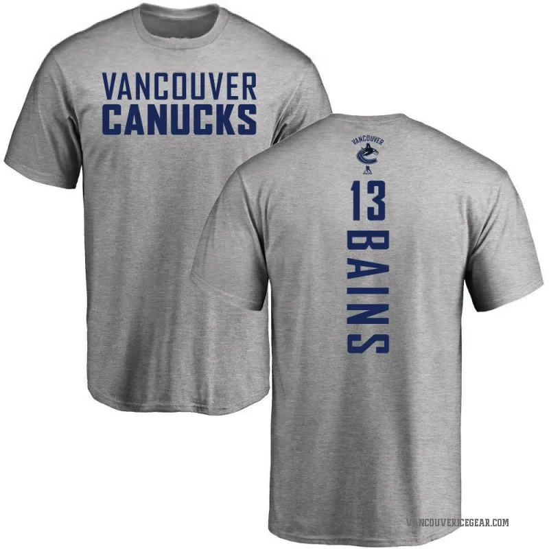 Arshdeep Bains Youth Ash Vancouver Canucks Backer T-Shirt -