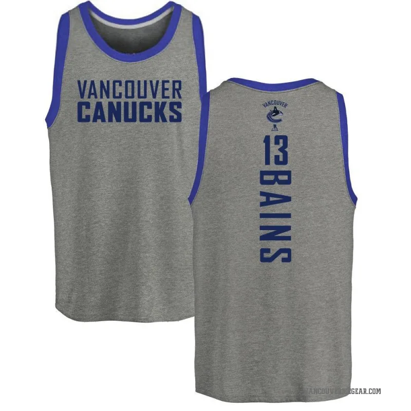 Arshdeep Bains Youth Ash Vancouver Canucks Backer Tank Top -