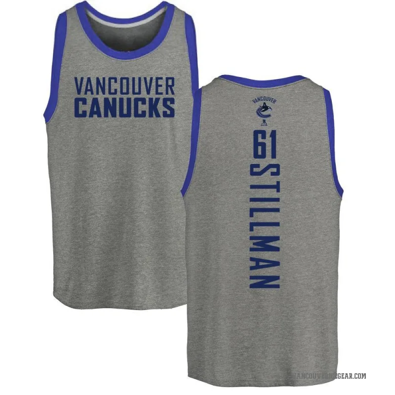 Chase Stillman Men's Ash Vancouver Canucks Backer Tank Top -