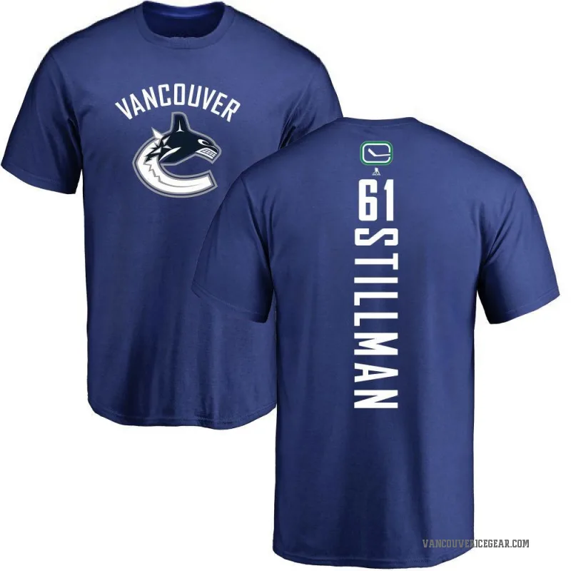 Chase Stillman Men's Royal Vancouver Canucks Backer T-Shirt -