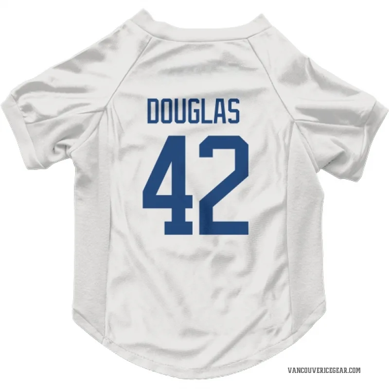Curtis Douglas  White Vancouver Canucks  Cat & Dog Pet Jersey