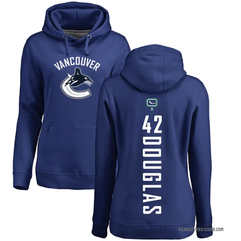 Curtis Douglas Women's Blue Vancouver Canucks Branded Backer Pullover Hoodie