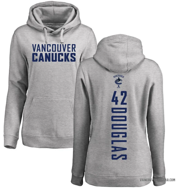 Curtis Douglas Women's Vancouver Canucks Branded Ash Backer Pullover Hoodie