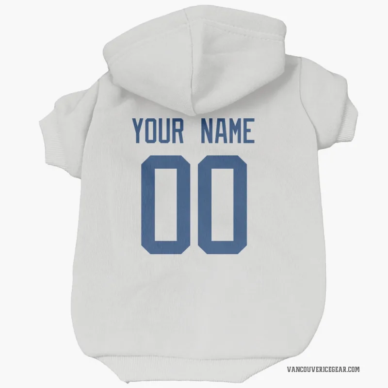 Custom  White Vancouver Canucks   Cat & Dog Pet Hoodie