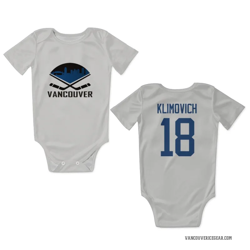 Danila Klimovich  White Vancouver Canucks  Newborn & Infant Bodysuit