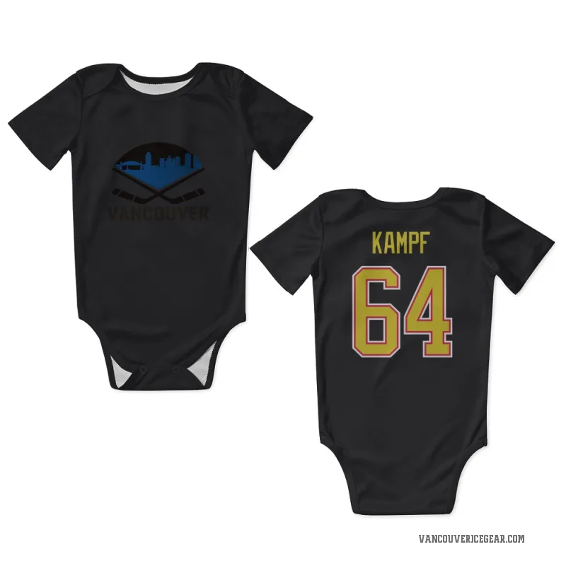 David Kampf  Black Vancouver Canucks  Newborn & Infant Bodysuit