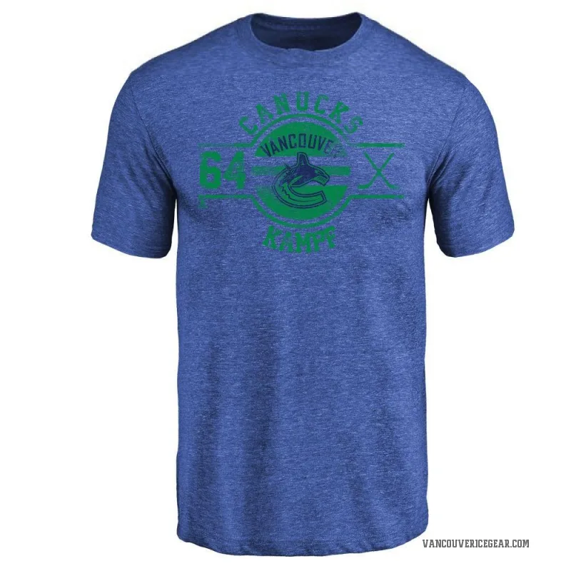 David Kampf Men's Royal Vancouver Canucks Insignia T-Shirt -