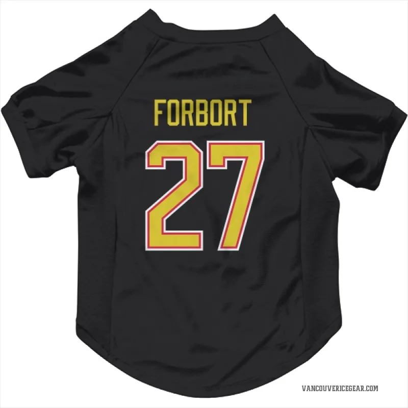 Derek Forbort  Black Vancouver Canucks  Cat & Dog Pet Jersey