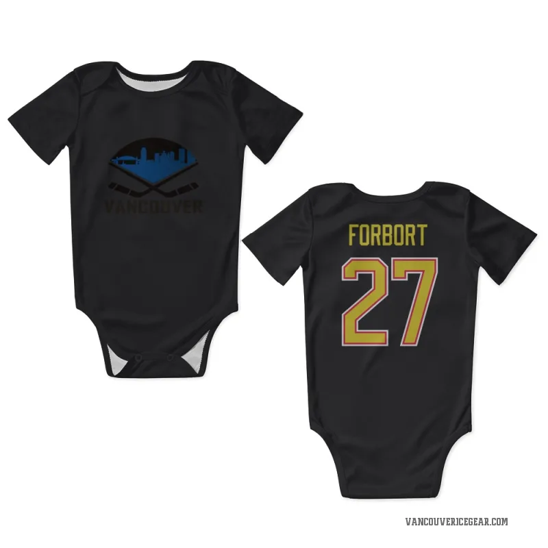 Derek Forbort  Black Vancouver Canucks  Newborn & Infant Bodysuit