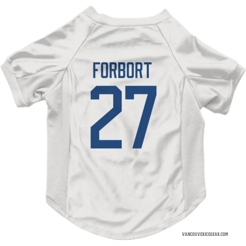 Derek Forbort  White Vancouver Canucks  Cat & Dog Pet Jersey