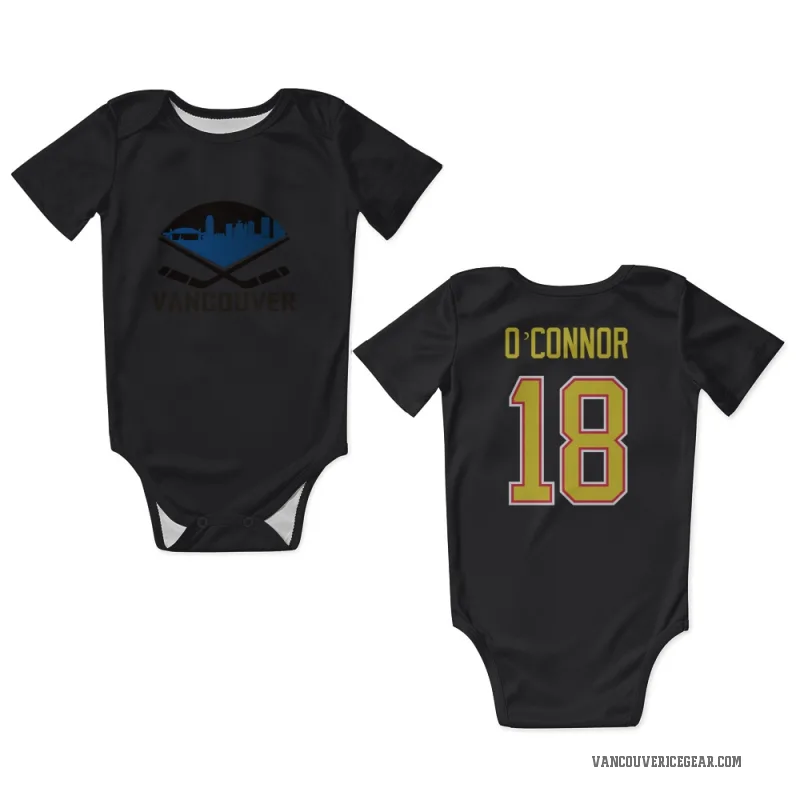 Drew O'Connor  Black Vancouver Canucks  Newborn & Infant Bodysuit