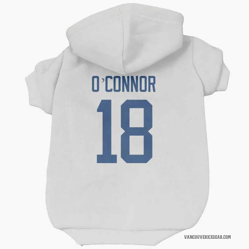 Drew O'Connor  White Vancouver Canucks  Cat & Dog Pet Hoodie