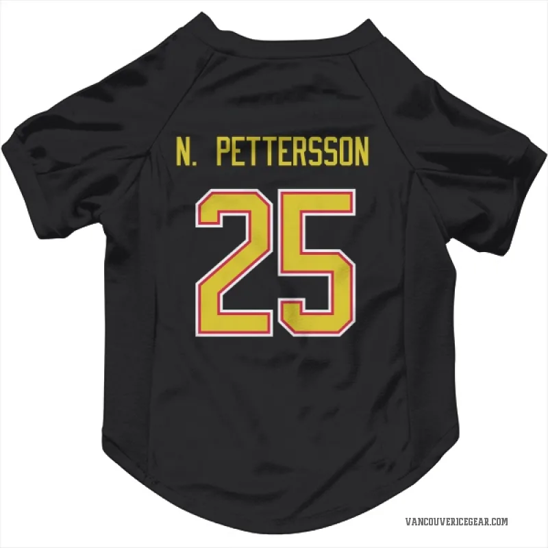 Elias N. Pettersson  Black Vancouver Canucks  Cat & Dog Pet Jersey
