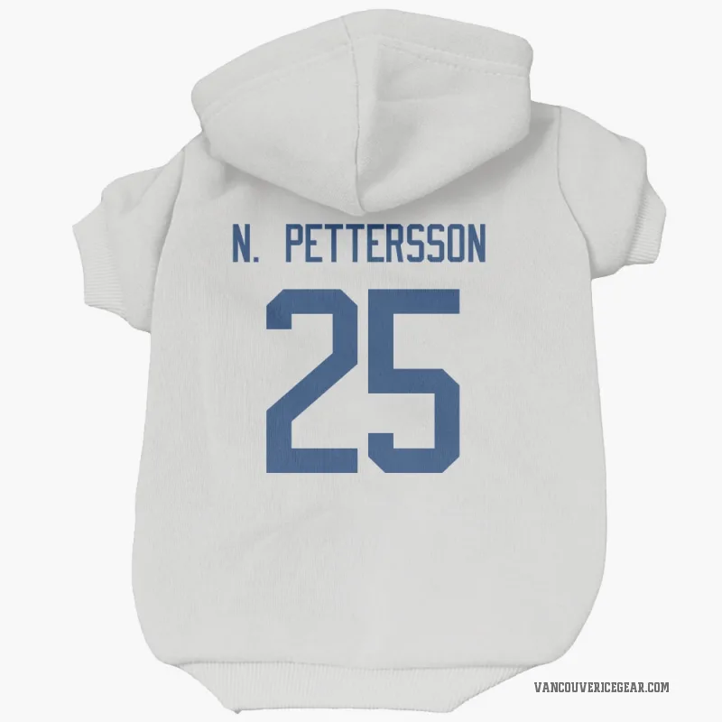 Elias N. Pettersson  White Vancouver Canucks  Cat & Dog Pet Hoodie