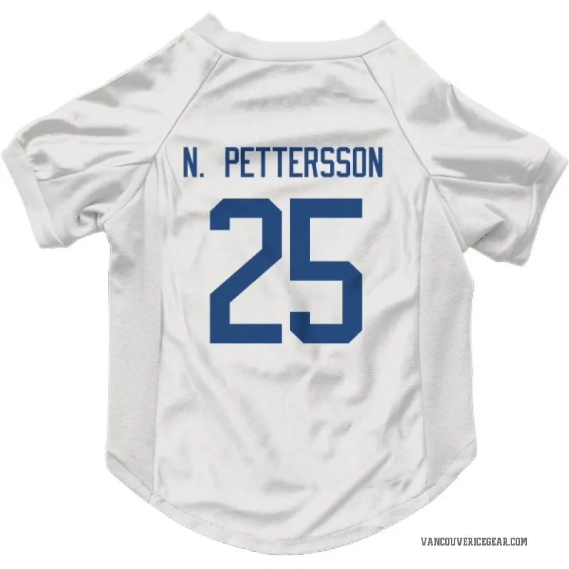 Elias N. Pettersson  White Vancouver Canucks  Cat & Dog Pet Jersey