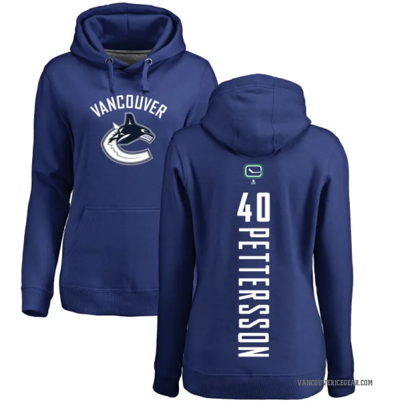 Elias Pettersson Women's Blue Vancouver Canucks Branded Backer Pullover Hoodie