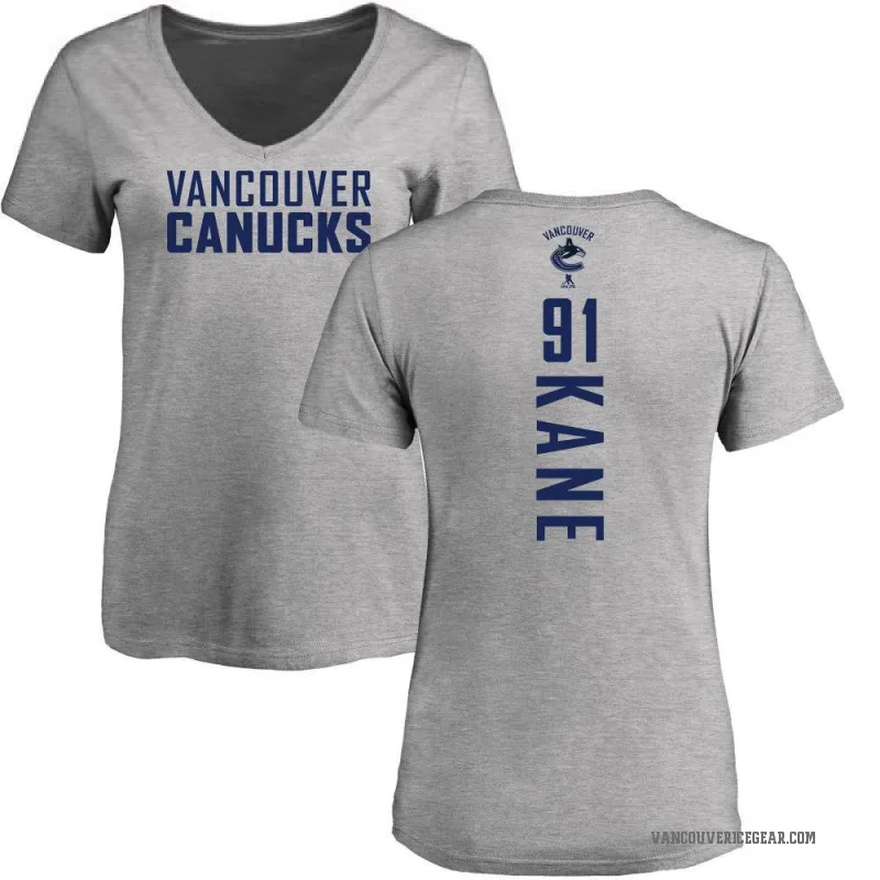 Evander Kane Women's Ash Vancouver Canucks Backer T-Shirt -