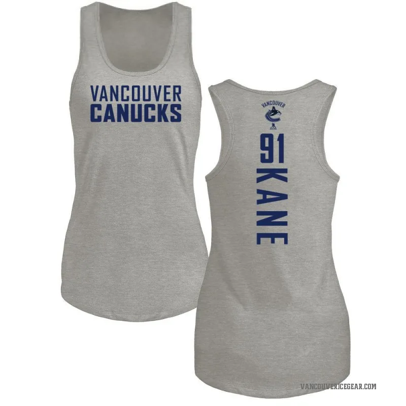Evander Kane Women's Ash Vancouver Canucks Backer Tank Top -