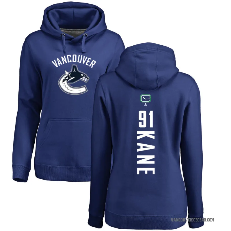 Evander Kane Women's Blue Vancouver Canucks Branded Backer Pullover Hoodie