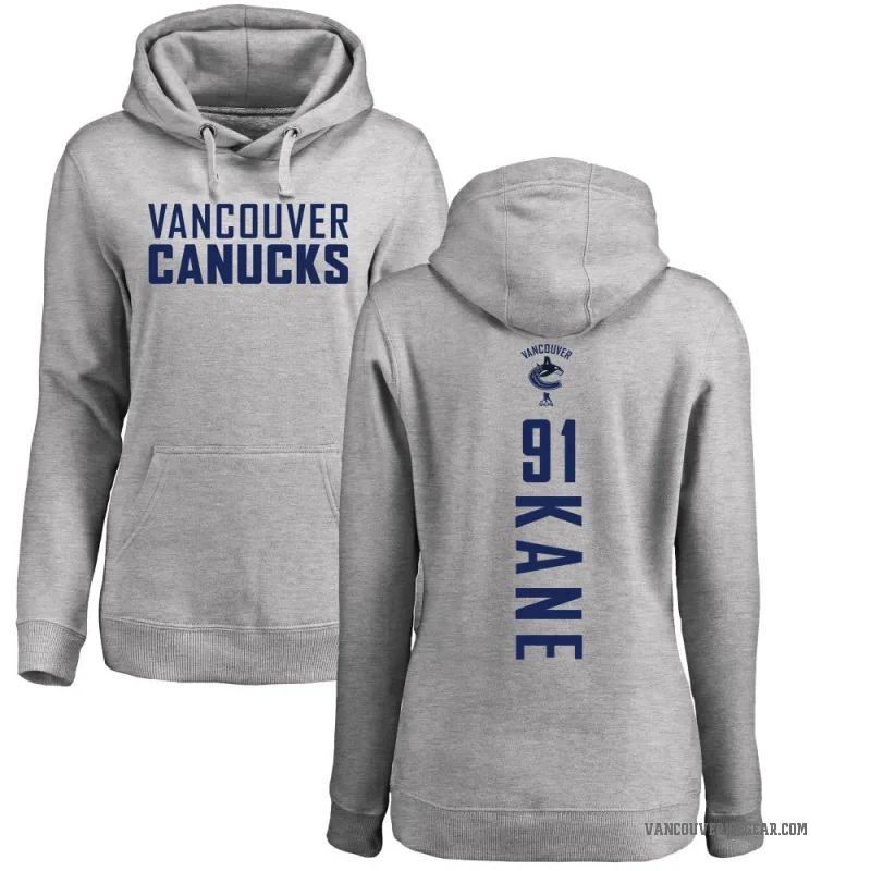 Evander Kane Women's Vancouver Canucks Branded Ash Backer Pullover Hoodie