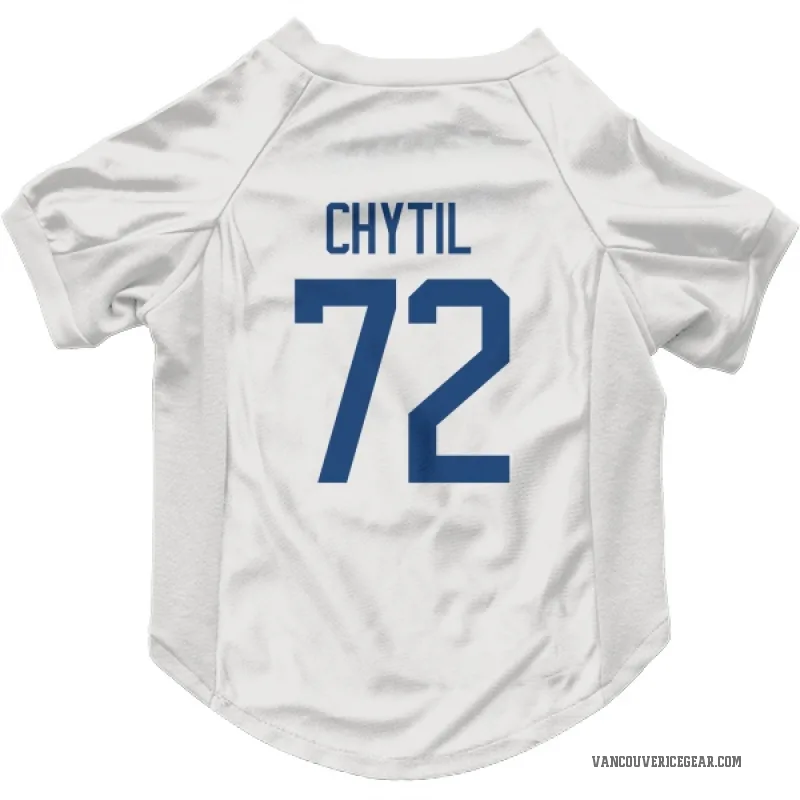 Filip Chytil  White Vancouver Canucks  Cat & Dog Pet Jersey