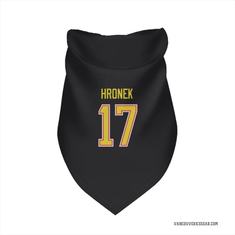 Filip Hronek  Black Vancouver Canucks  Cat & Dog Pet Bandana
