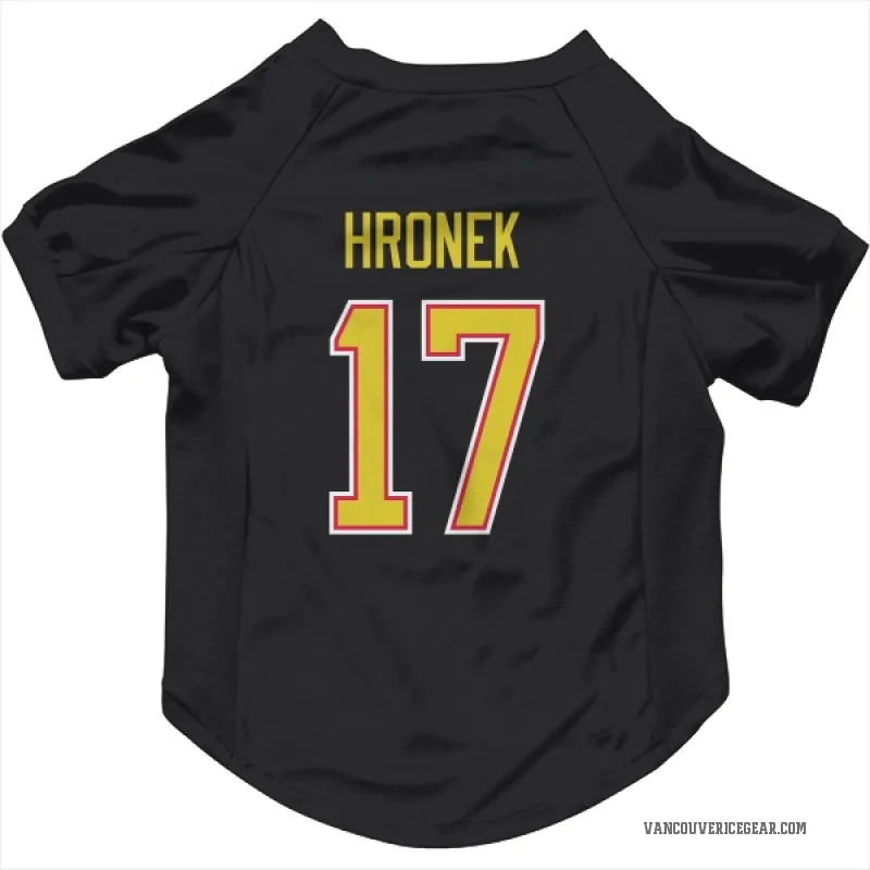Filip Hronek  Black Vancouver Canucks  Cat & Dog Pet Jersey