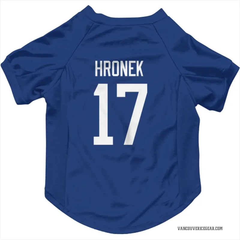 Filip Hronek  Blue Vancouver Canucks  Cat & Dog Pet Jersey