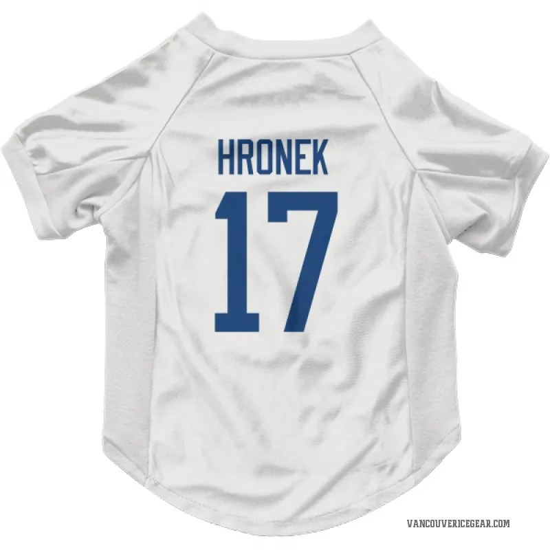 Filip Hronek  White Vancouver Canucks  Cat & Dog Pet Jersey