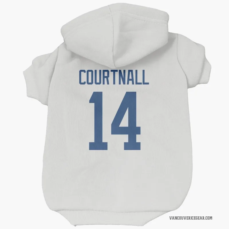 Geoff Courtnall  White Vancouver Canucks  Cat & Dog Pet Hoodie