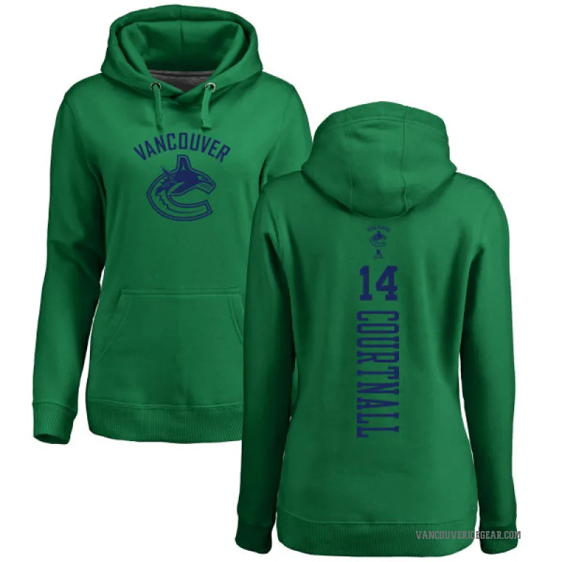Geoff Courtnall Women's Green Vancouver Canucks Branded Kelly One Color Backer Pullover Hoodie