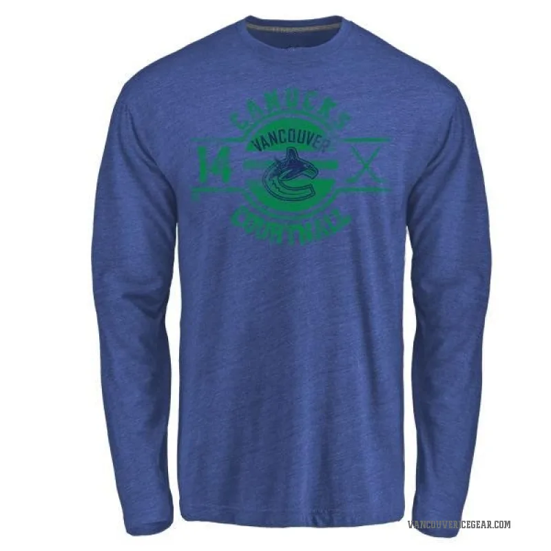 Geoff Courtnall Youth Royal Vancouver Canucks Insignia Long Sleeve T-Shirt -