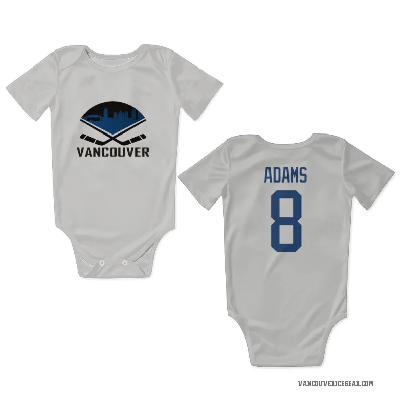 Greg Adams  White Vancouver Canucks  Newborn & Infant Bodysuit