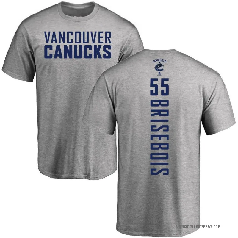 Guillaume Brisebois Men's Ash Vancouver Canucks Backer T-Shirt -
