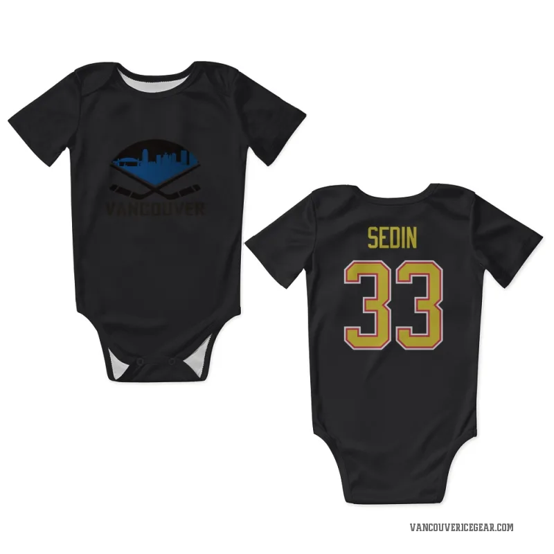 Henrik Sedin  Black Vancouver Canucks  Newborn & Infant Bodysuit