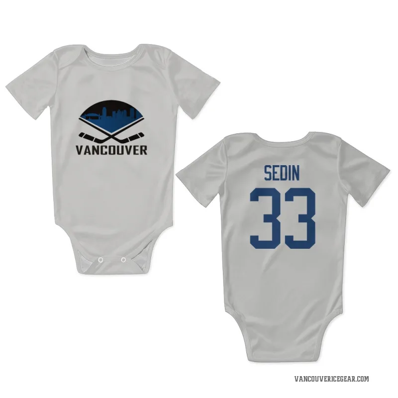 Henrik Sedin  White Vancouver Canucks  Newborn & Infant Bodysuit