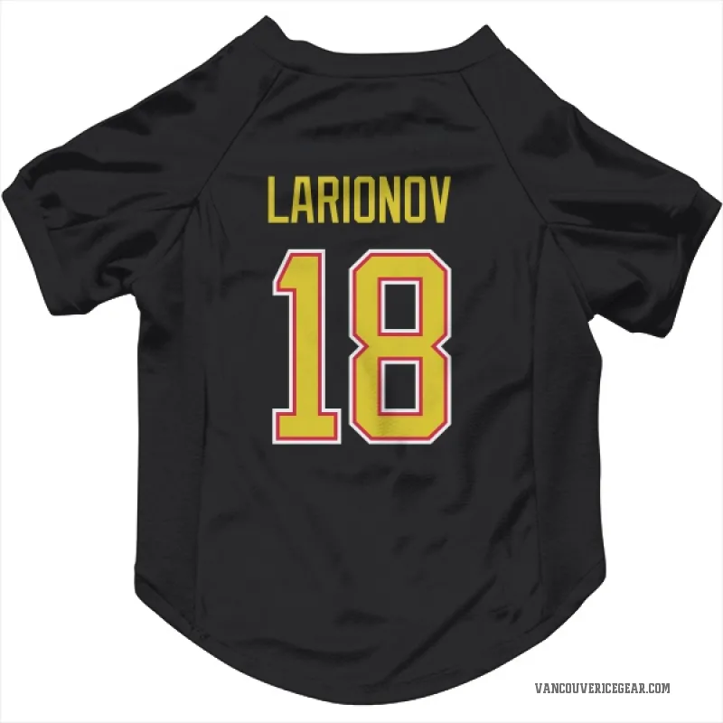 Igor Larionov  Black Vancouver Canucks  Cat & Dog Pet Jersey