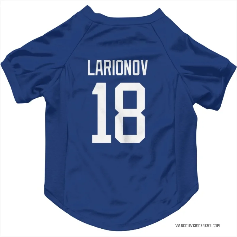 Igor Larionov  Blue Vancouver Canucks  Cat & Dog Pet Jersey