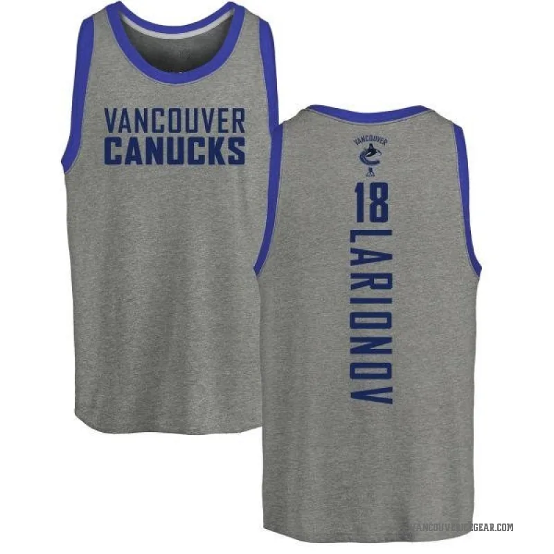 Igor Larionov Men's Ash Vancouver Canucks Backer Tank Top -