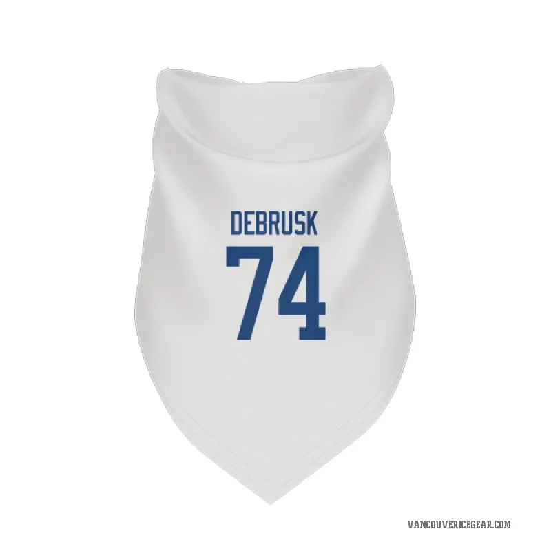 Jake DeBrusk  White Vancouver Canucks  Cat & Dog Pet Bandana