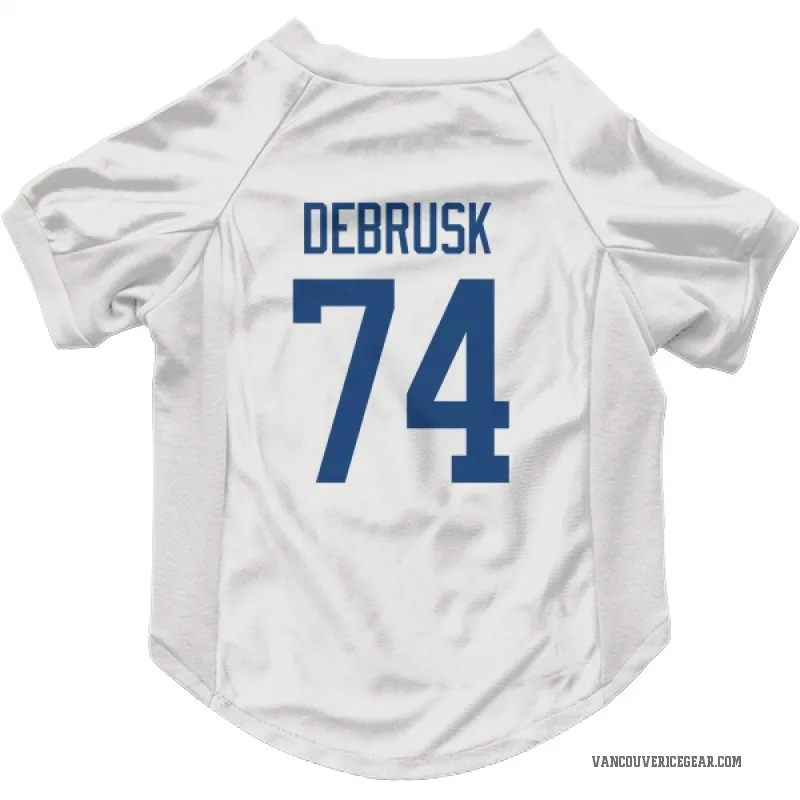 Jake DeBrusk  White Vancouver Canucks  Cat & Dog Pet Jersey